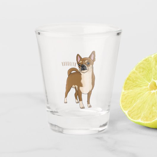 Chihuahua cartoon shot glas (Voorkant)