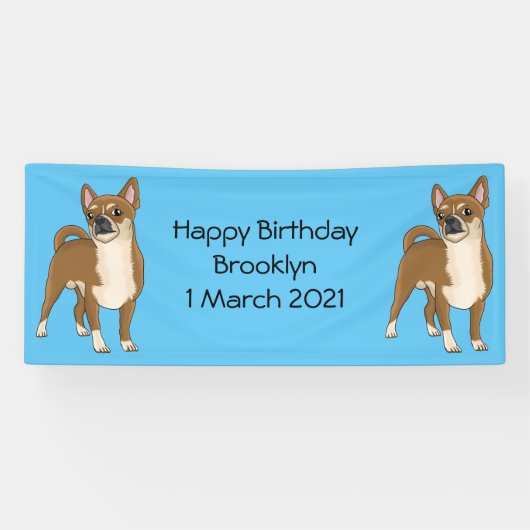 Chihuahua cartoon spandoek (Horizontaal)