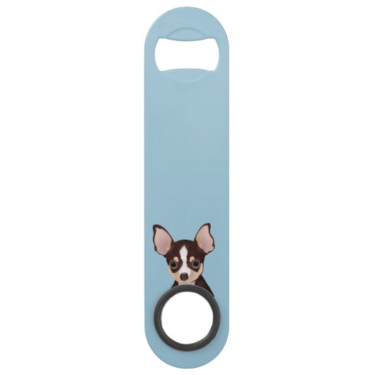 Chihuahua cartoon speed flessenopener (Voorkant)