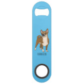 Chihuahua cartoon speed flessenopener (Achterkant)