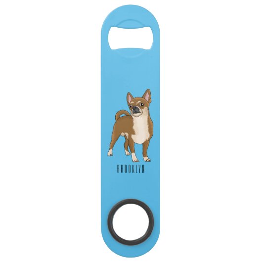 Chihuahua cartoon speed flessenopener (Voorkant)