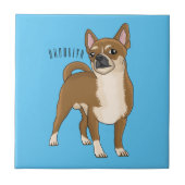 Chihuahua cartoon tegeltje (Voorkant)