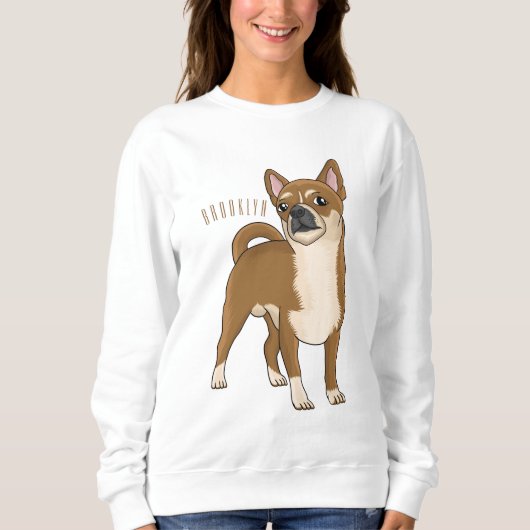 Chihuahua cartoon trui (Voorkant)