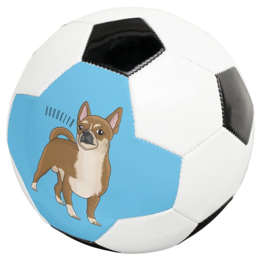Chihuahua cartoon voetbal (Drie kwart)