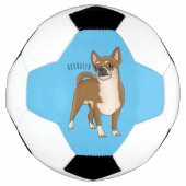 Chihuahua cartoon voetbal (Voorkant)