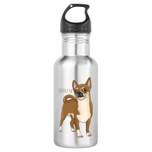 Chihuahua cartoon waterfles  (Voorkant)