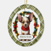 Chihuahua Ceramic Circle Ornament (Links)