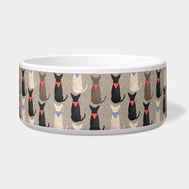 Chihuahua Ceramic Pet Bowl Voerbakje (Voorkant)