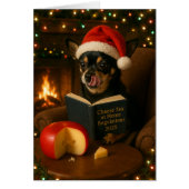 Chihuahua 'Cheese Tax' Christmas card (Voorkant)