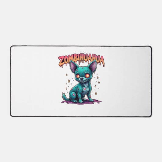 Chihuahua Chi Chichi Chiwawa Zombie Dog Halloween Bureaumat (Voorkant)