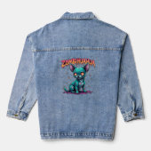 Chihuahua Chi Chichi Chiwawa Zombie Dog Halloween Denim Jacket (Achterkant)