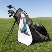 Chihuahua Chi Chichi Chiwawa Zombie Dog Halloween Golfhanddoek (Groen)