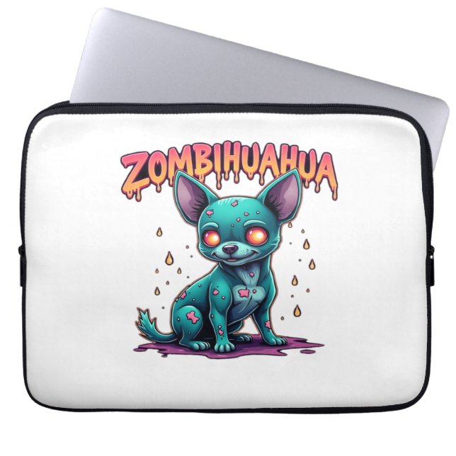 Chihuahua Chi Chichi Chiwawa Zombie Dog Halloween Laptop Sleeve (Voorkant)