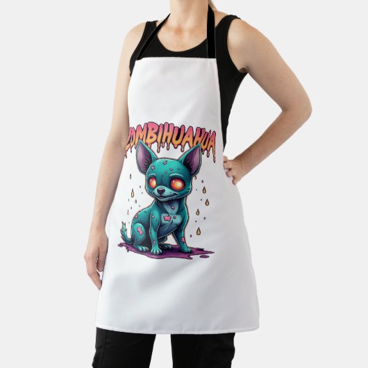 Chihuahua Chi Chichi Chiwawa Zombie Dog Halloween Schort (Insitu)