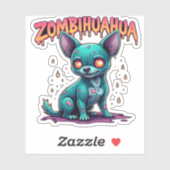 Chihuahua Chi Chichi Chiwawa Zombie Dog Halloween Sticker (Vel)