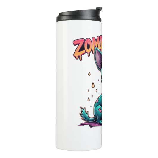 Chihuahua Chi Chichi Chiwawa Zombie Dog Halloween Thermosbeker (Gedraaid links)