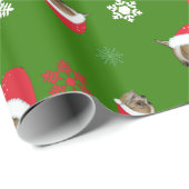 Chihuahua Chi Santa Hat Cadeaupapier (Rol Hoek)