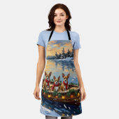 Chihuahua Christmas Boat Holiday Schort (Gedragen)