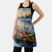 Chihuahua Christmas Boat Holiday Schort (Insitu)