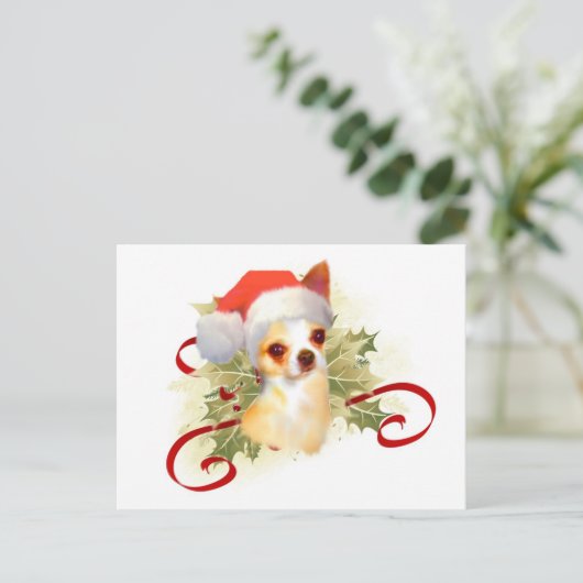 Chihuahua Christmas Briefkaart (Staand voorkant)