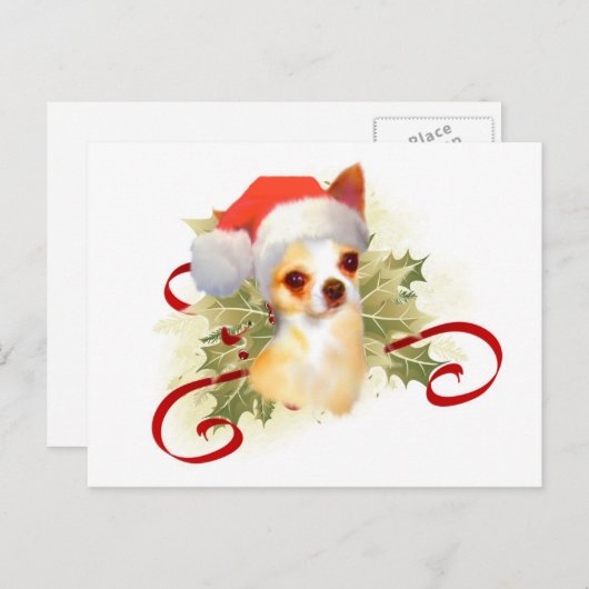 Chihuahua Christmas Briefkaart (Voorkant / Achterkant)