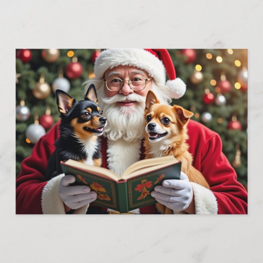 Chihuahua Christmas Card Feestdagenkaart (Voorkant)