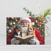 Chihuahua Christmas Card Feestdagenkaart (Staand voorkant)