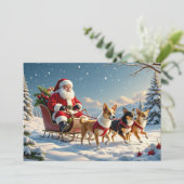 Chihuahua Christmas Card Feestdagenkaart (Staand voorkant)