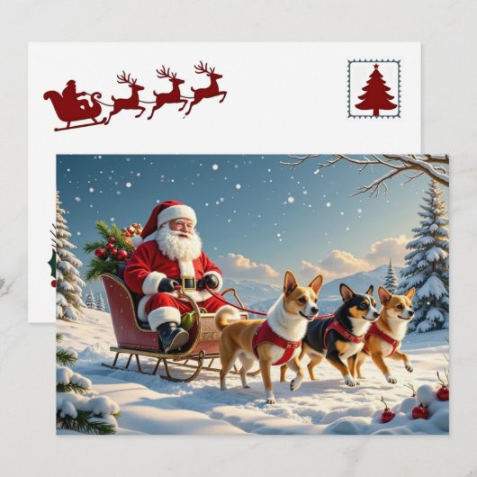 Chihuahua Christmas Card Feestdagenkaart (Voorkant / Achterkant)