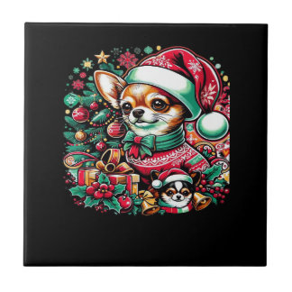 Chihuahua Christmas Cheer! Classic T-Shirt Tegeltje