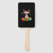 Chihuahua Christmas Lights Santa Oversized T-Shirt Handwaaier (Voorkant)