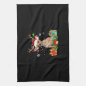 Chihuahua Christmas Lights Santa Oversized T-Shirt Theedoek (Verticaal)