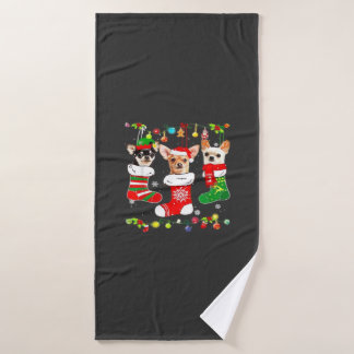 Chihuahua Christmas Lights Xmas Dog Classic T-Shir Badhanddoek