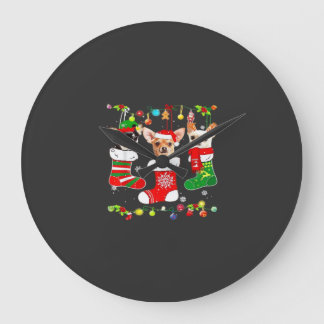 Chihuahua Christmas Lights Xmas Dog Classic T-Shir Grote Klok