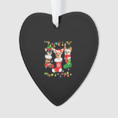 Chihuahua Christmas Lights Xmas Dog Classic T-Shir Ornament (voorkant)