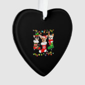 Chihuahua Christmas Lights Xmas Dog Classic T-Shir Ornament (voorkant)