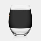 Chihuahua Christmas Lights Xmas Dog Classic T-Shir Wijnglas Zonder Voet (Links)