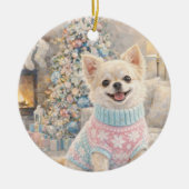 Chihuahua Christmas Ornament (Voorkant)