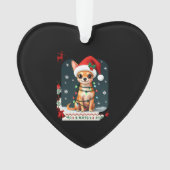 Chihuahua Christmas Santa Ugly Sweater Dog Lover X Ornament (voorkant)