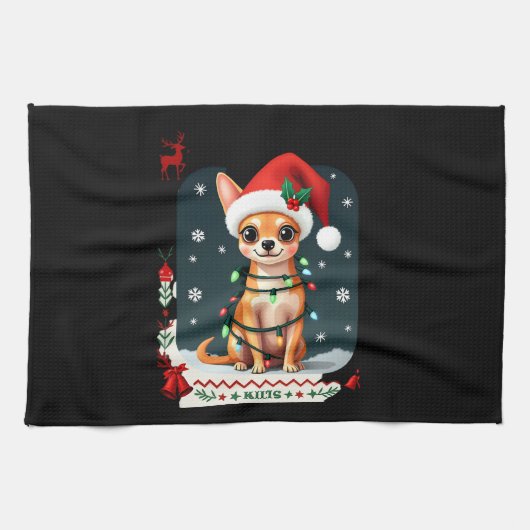 Chihuahua Christmas Santa Ugly Sweater Dog Lover X Theedoek (Horizontaal)