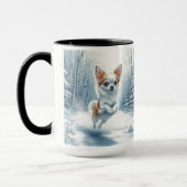 Chihuahua Christmas Snow Coffee Mok (Links)