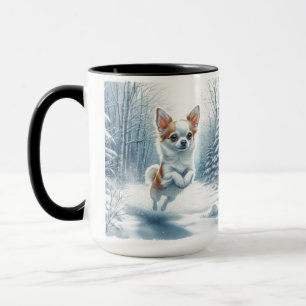 Chihuahua Christmas Snow Coffee Mok