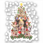 Chihuahua Christmas Tree Xmas For Chihuahua Dogs L Sticker<br><div class="desc">Kerstboomperioden in Chihuahua voor Chihuahua Dogs Lover T-Shirt</div>