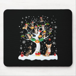 Chihuahua Christmas Xmas Tree Hondenliefhebber Man Muismat