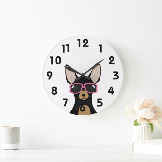 Chihuahua Clock Grote Klok (Huis)