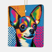 Chihuahua, Colorful Pop Art Style, Keramisch Ornament (Links)