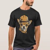 Chihuahua Construction Worker Construction Excavat T-shirt (Voorkant)