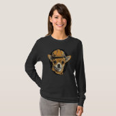 Chihuahua Construction Worker Construction Excavat T-shirt (Voorkant volledig)
