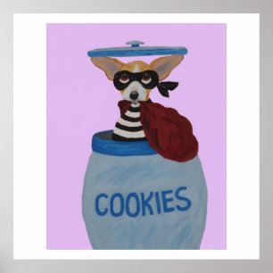 Chihuahua Cookie Dief Poster