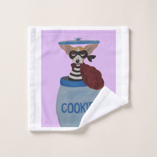 Chihuahua Cookie Dief Washandje (Wasdoekje)